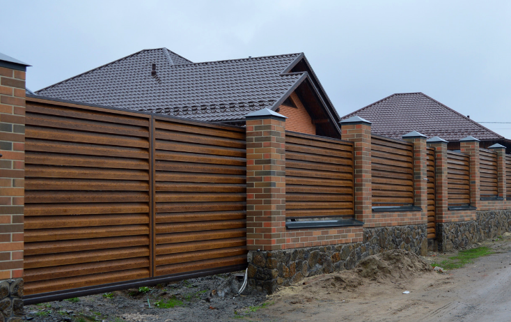 Ворота распашные Жалюзи