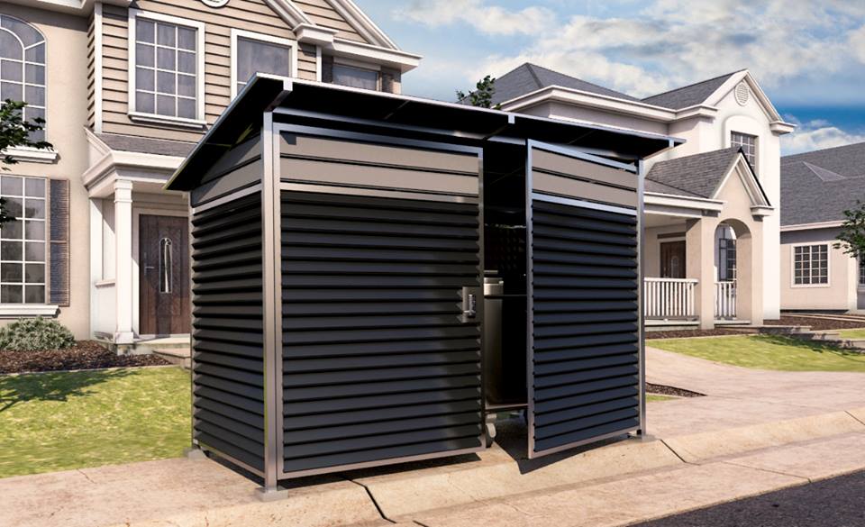 Визуализация ограждения мусорных контейнеров для котеджного городка