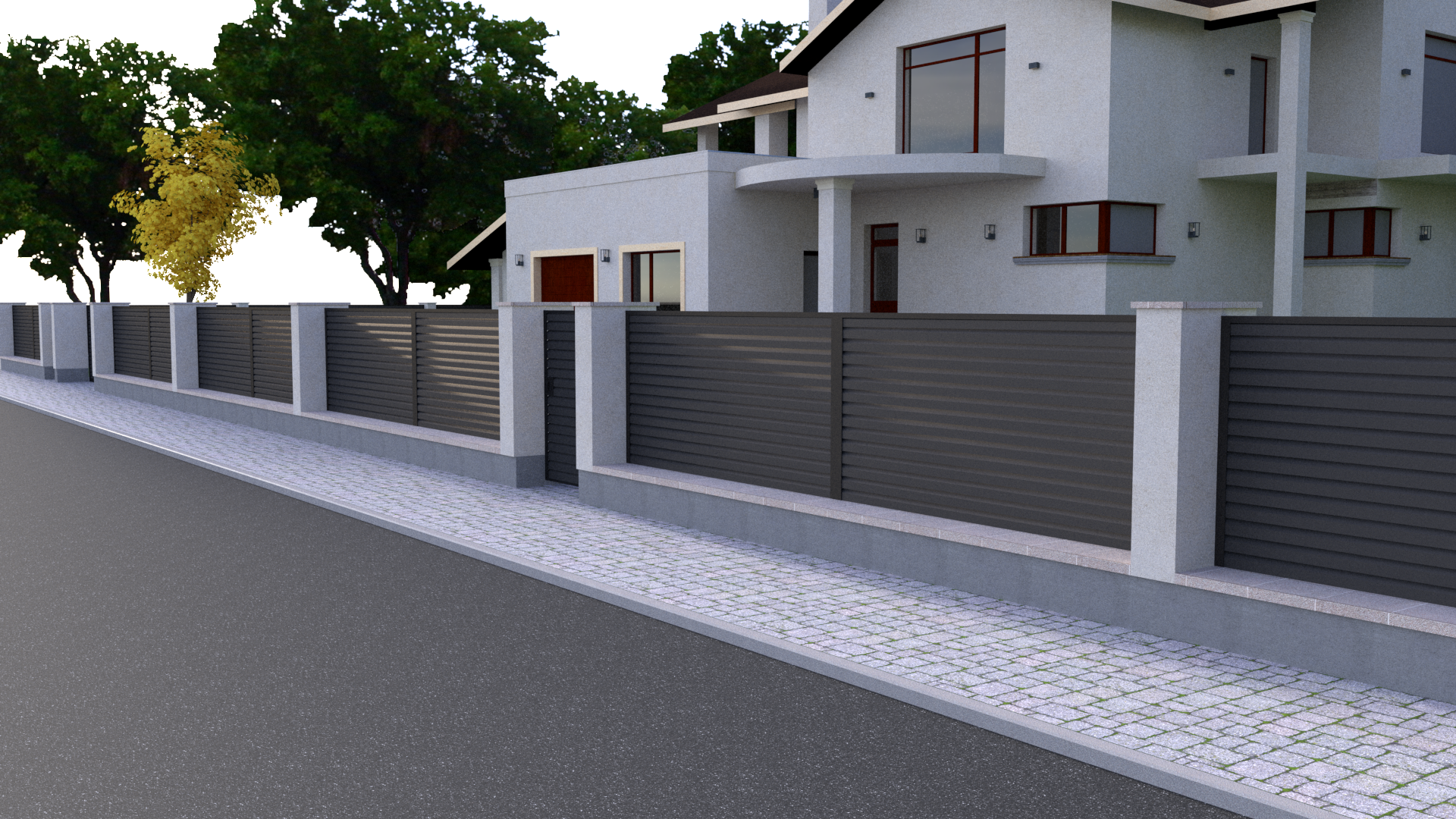 Візуалізація паркану ЖАЛЮЗІ Ексклюзив