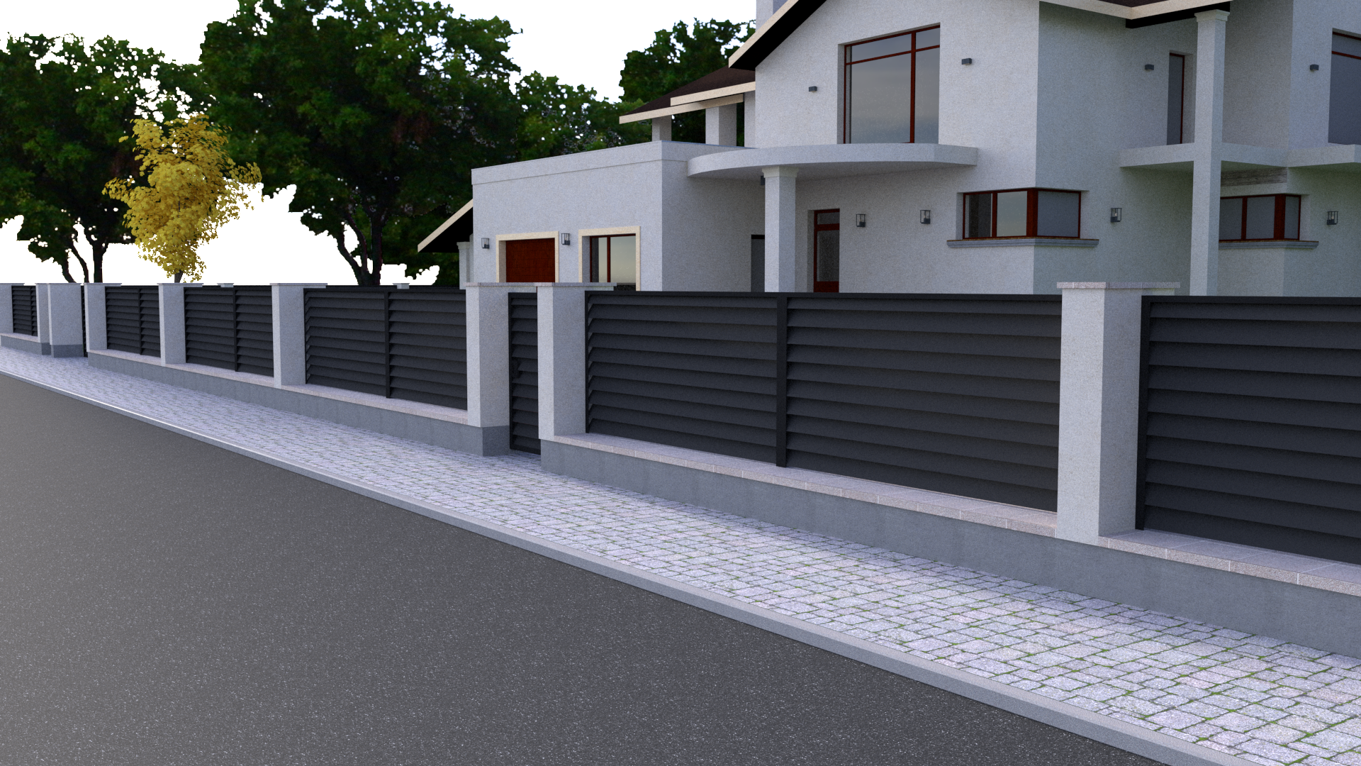 Візуалізація паркану ЖАЛЮЗІ Стандарт