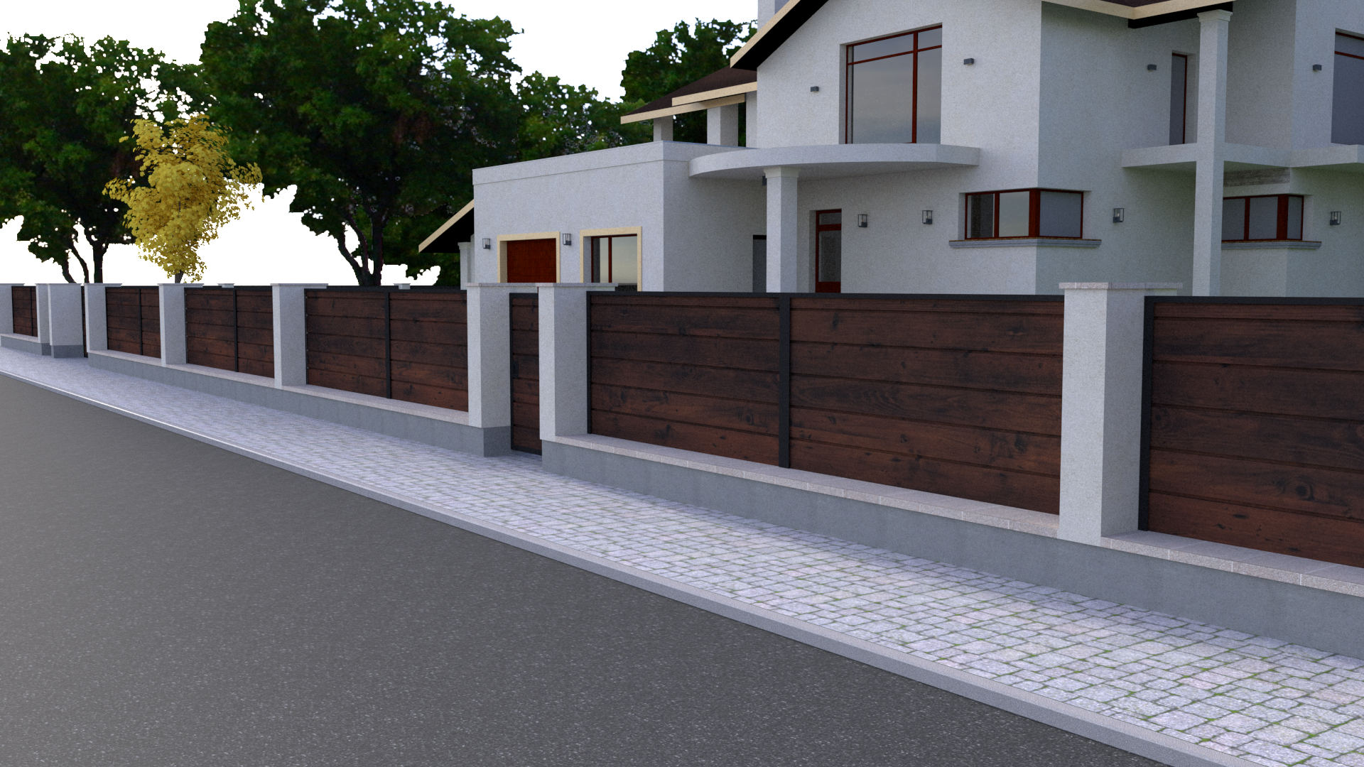 Візуалізація паркану БРУС